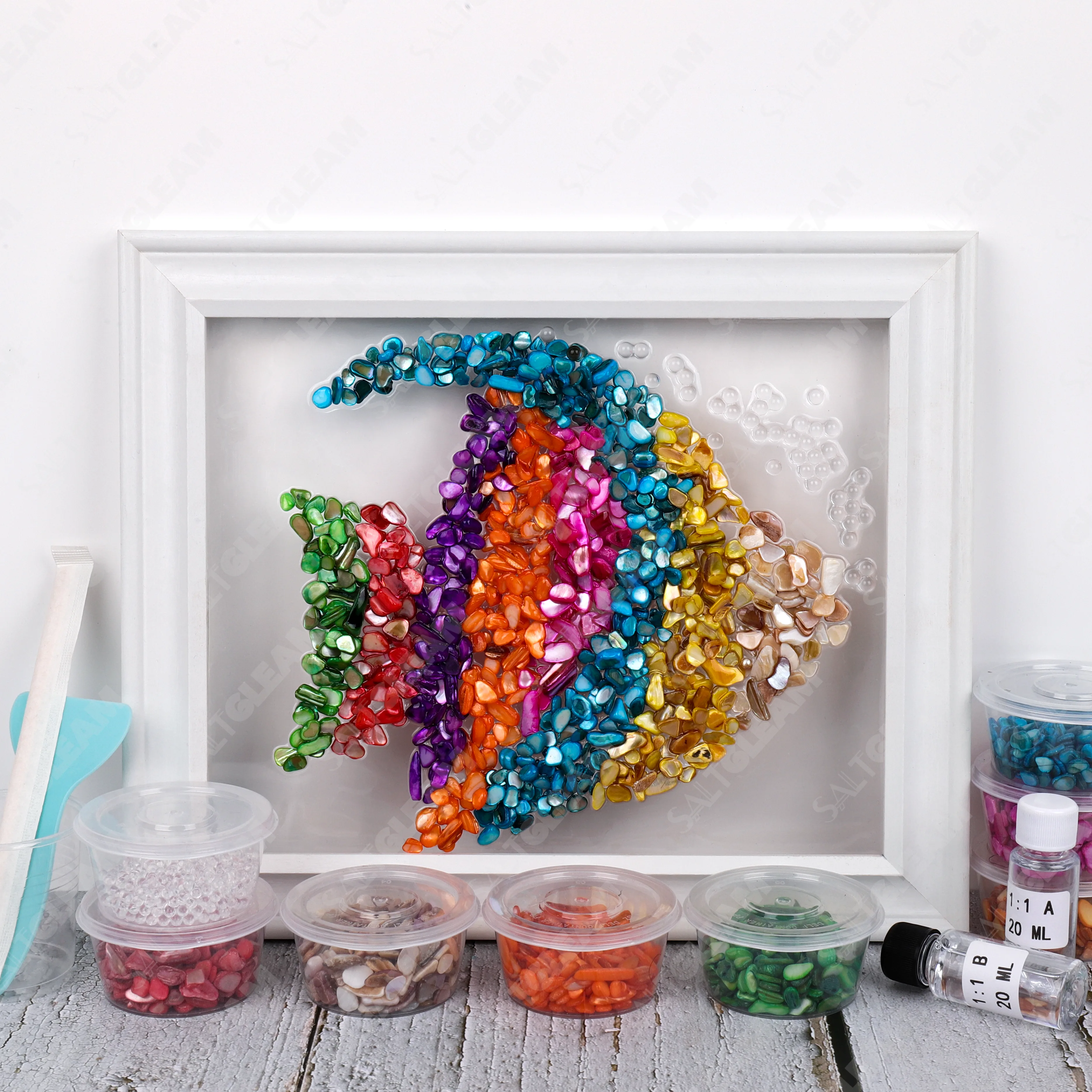 Rainbow Fish Sea Glass Art Kit