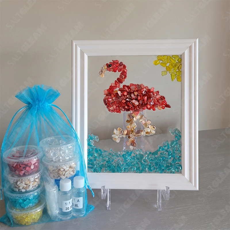 Flamingo Sea Glass Art Kit