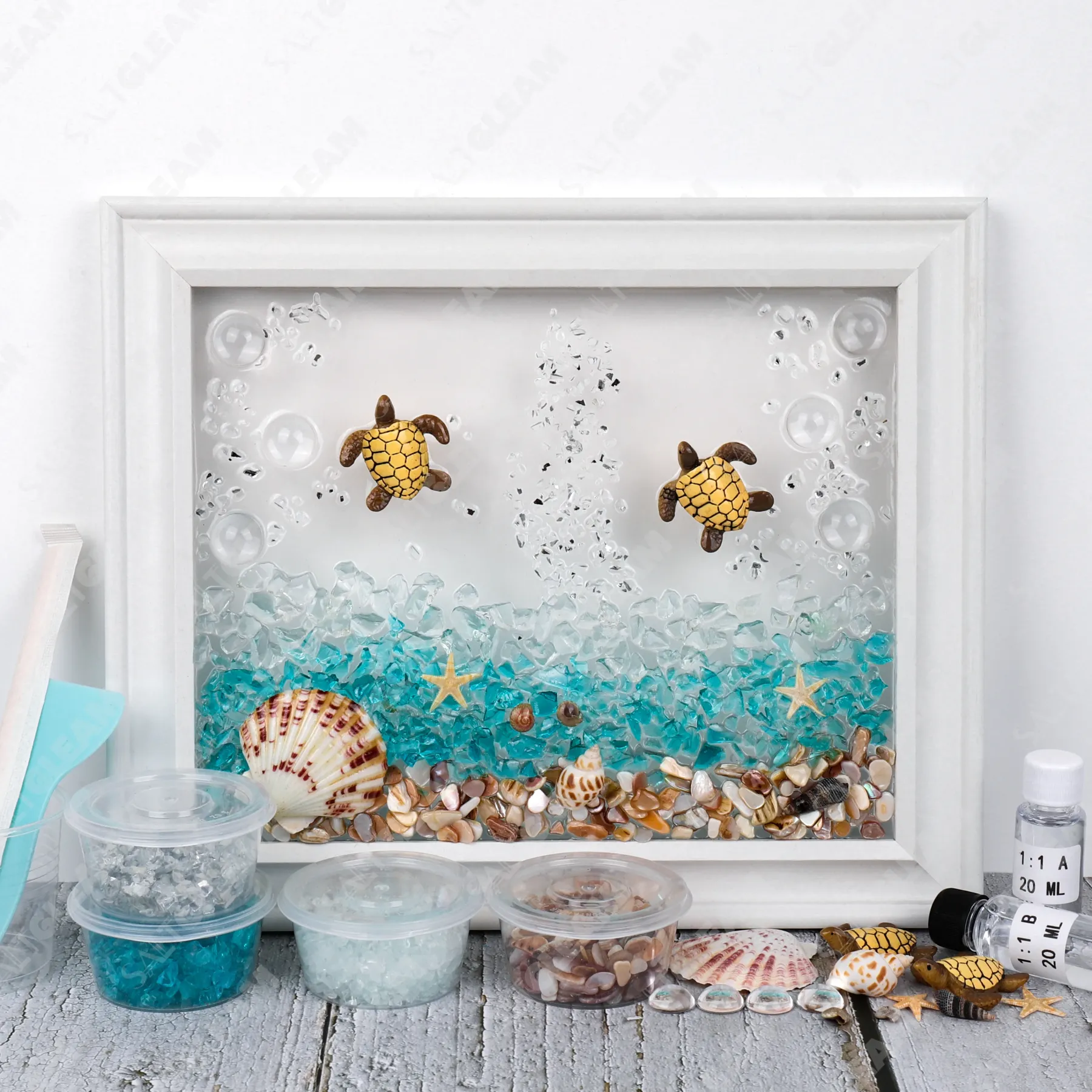 Ocean Turtle Sea Glass Art Kit