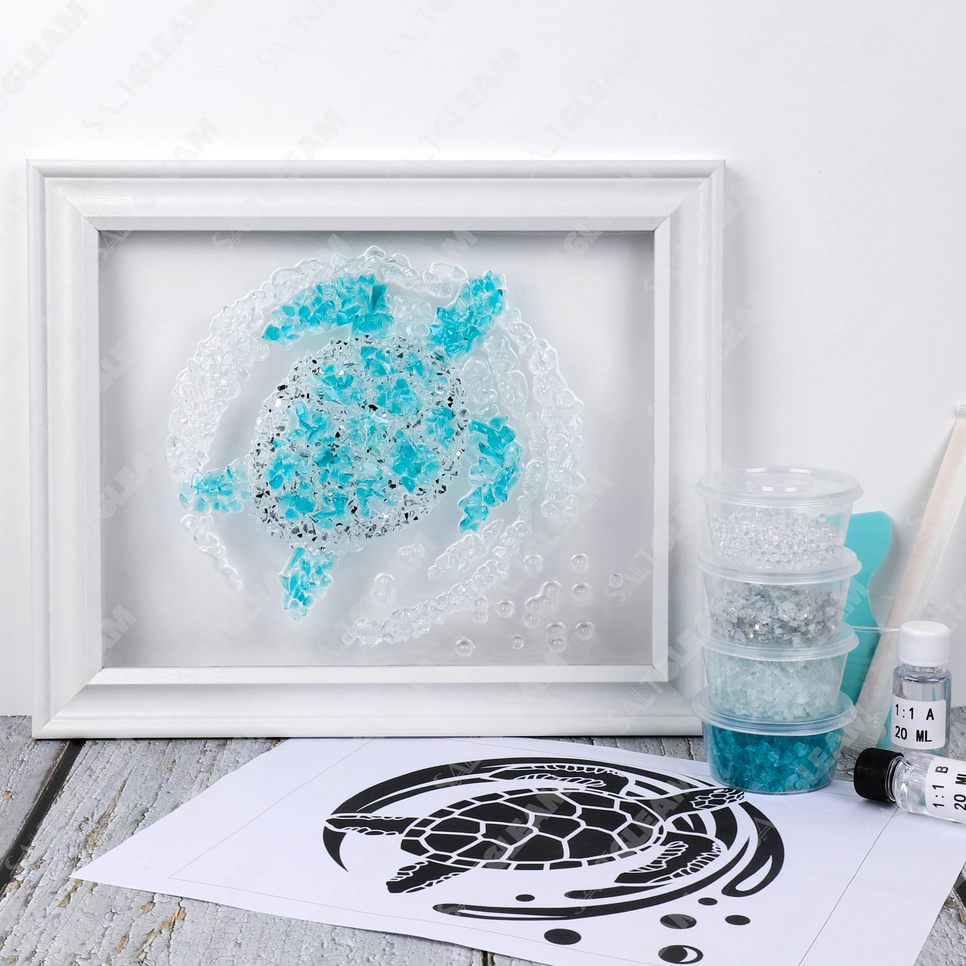 Sea Turtle Drift Sea Glass Art Kit