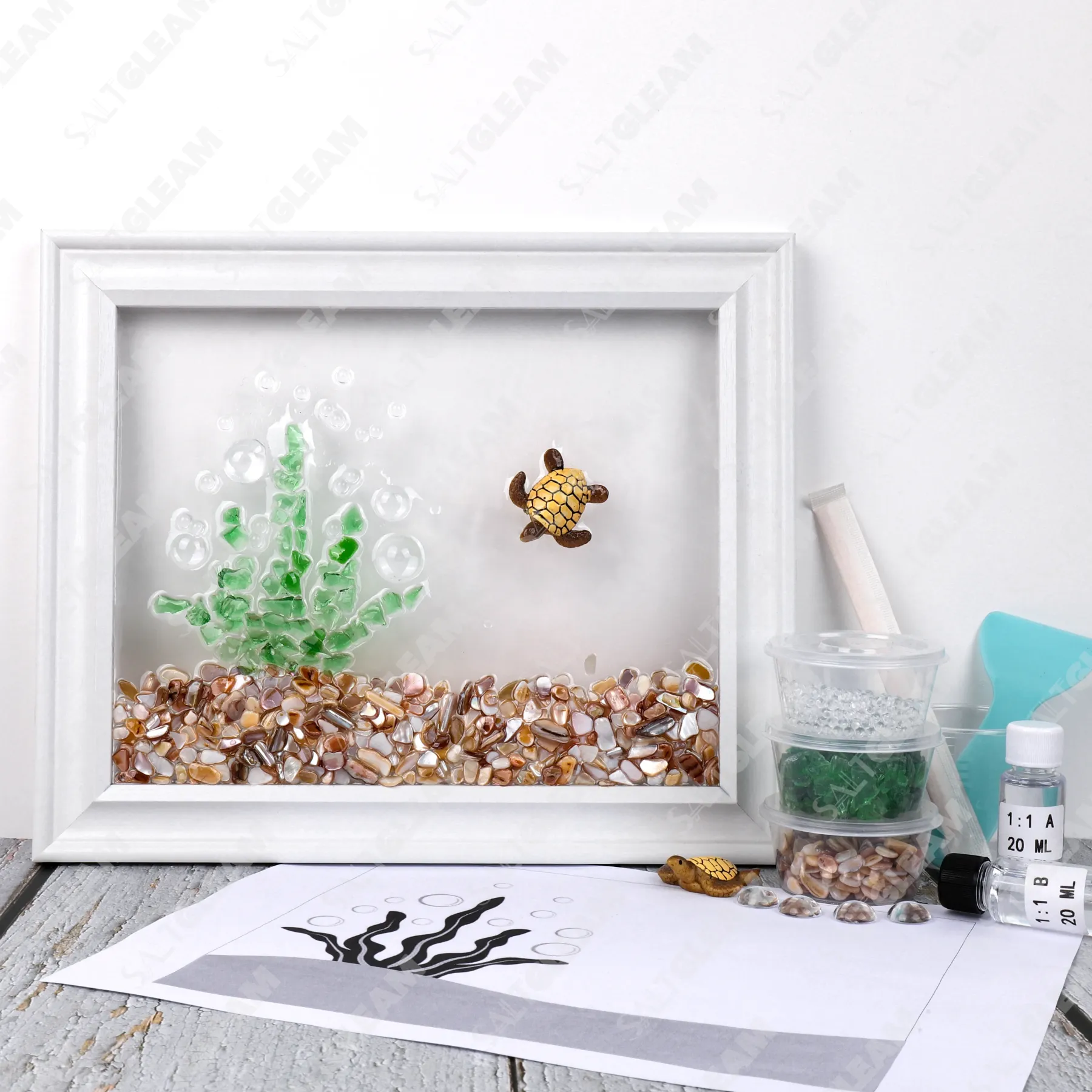 Seagrass Sea Glass Art Kit
