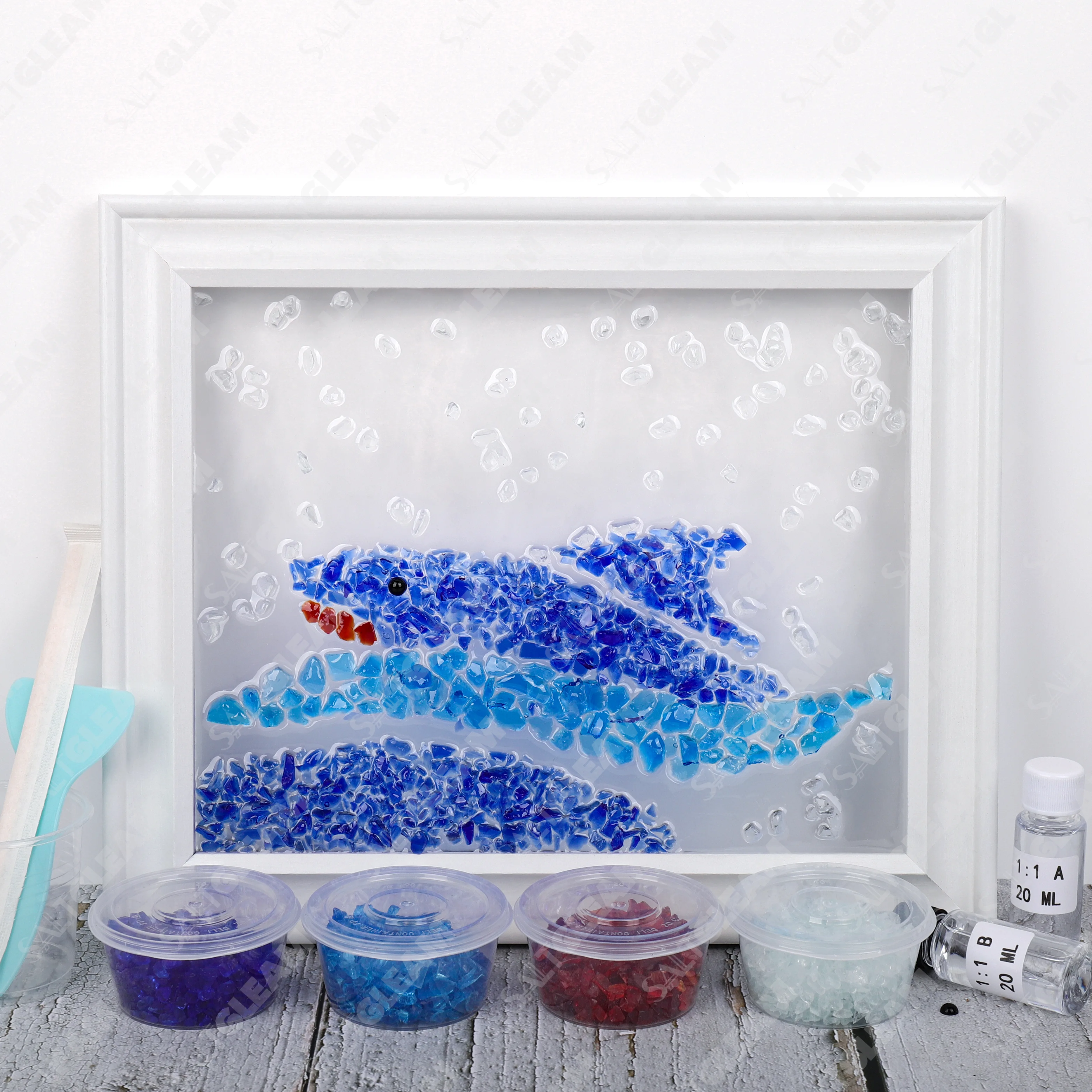Shark Sea Glass Art Kit