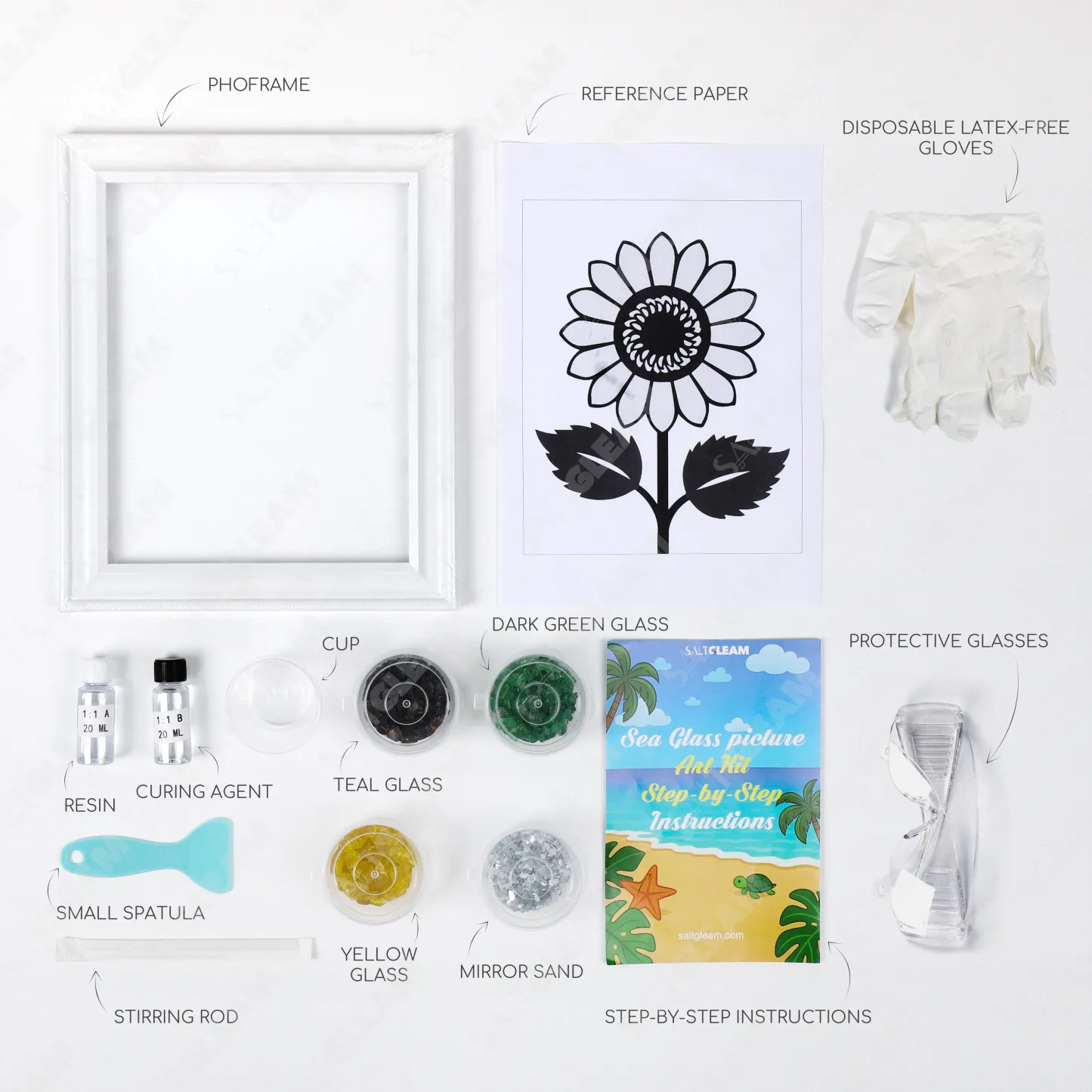 Sunflower Sea Glass Art Kit
