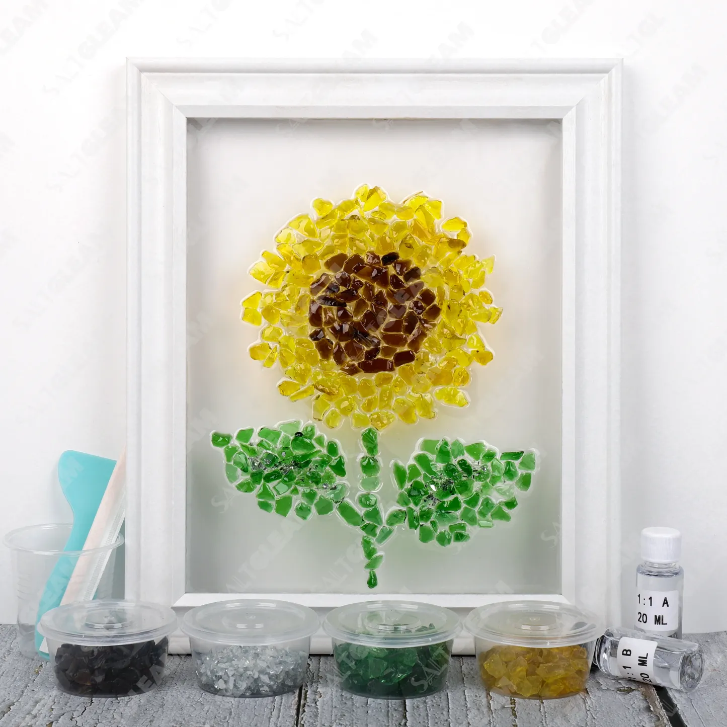 Sunflower Sea Glass Art Kit