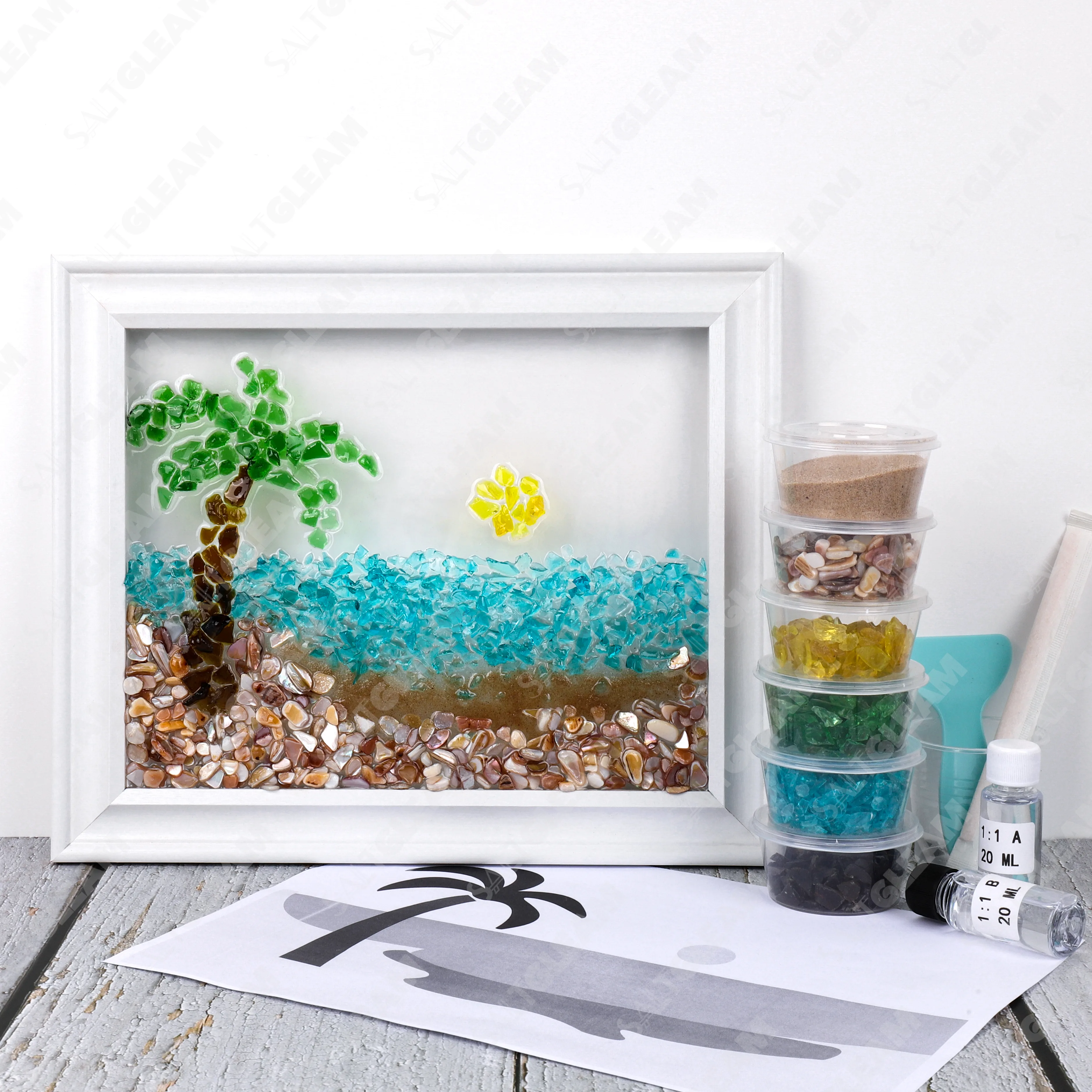 Sunrise by the Sea Glass Art Kit