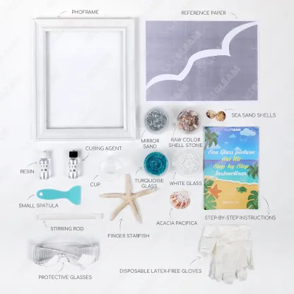 Tide and Shells Sea Glass Art Kit