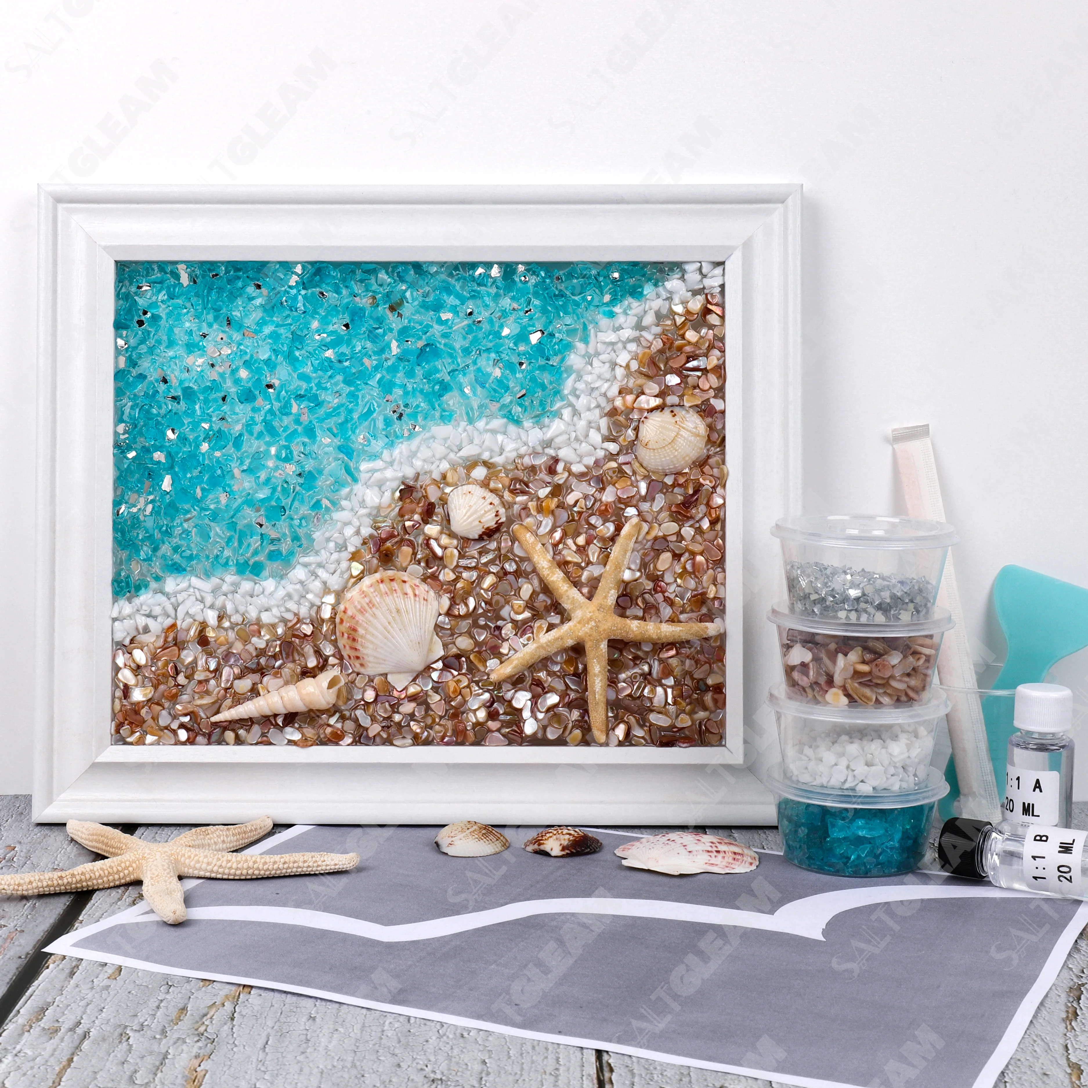 Tide and Shells Sea Glass Art Kit