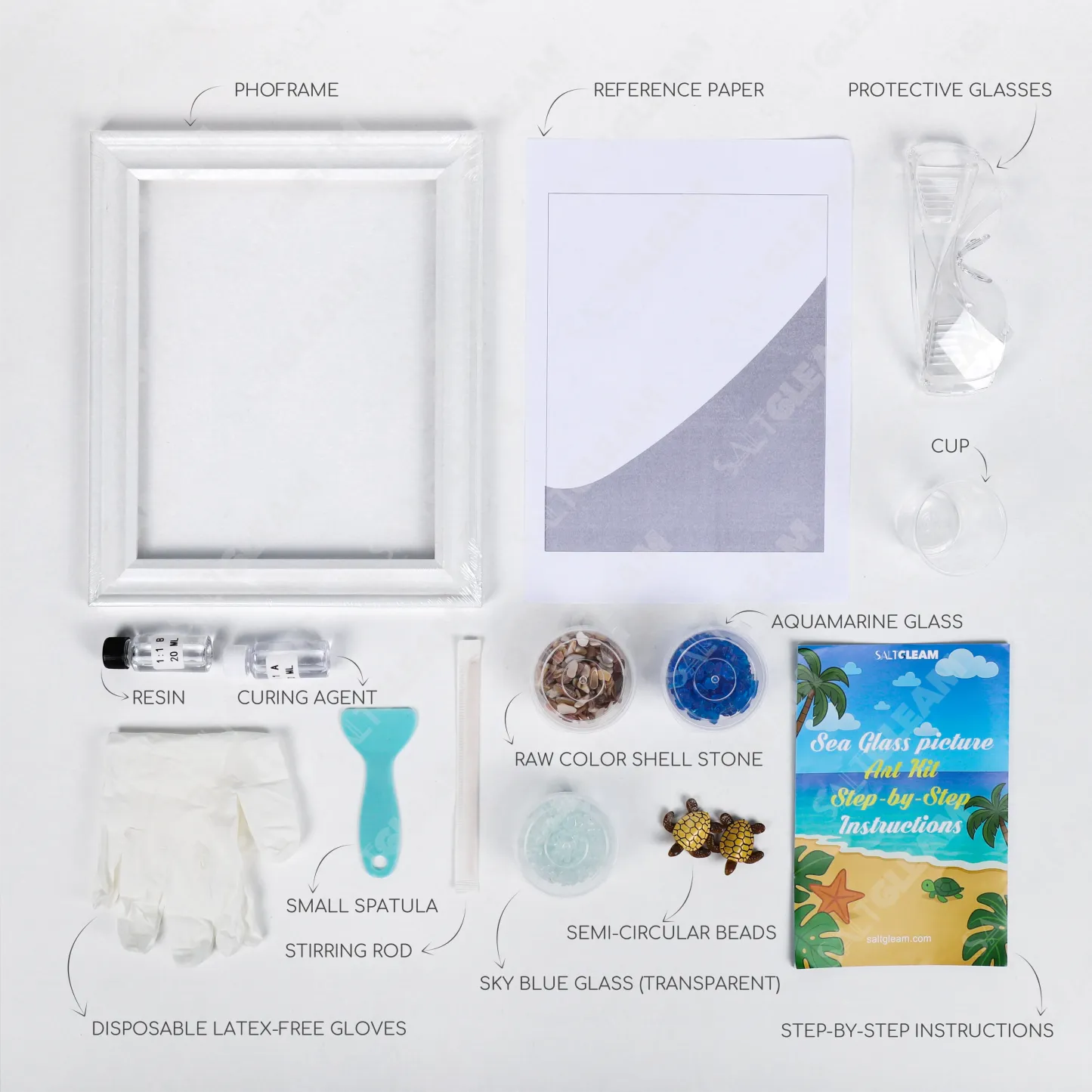 Turtles in the Surge Sea Glass Art Kit