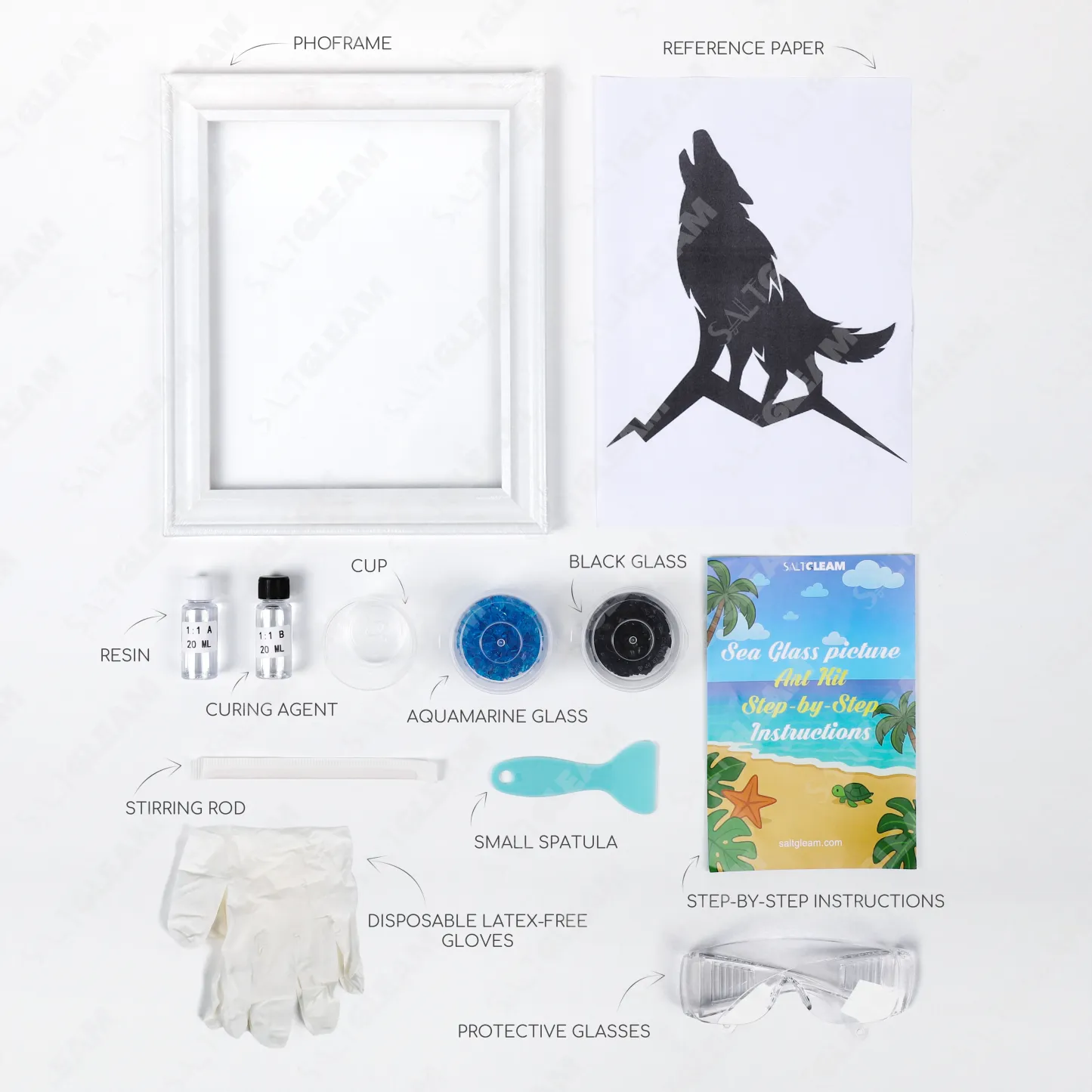 Wolf Sea Glass Art Kit