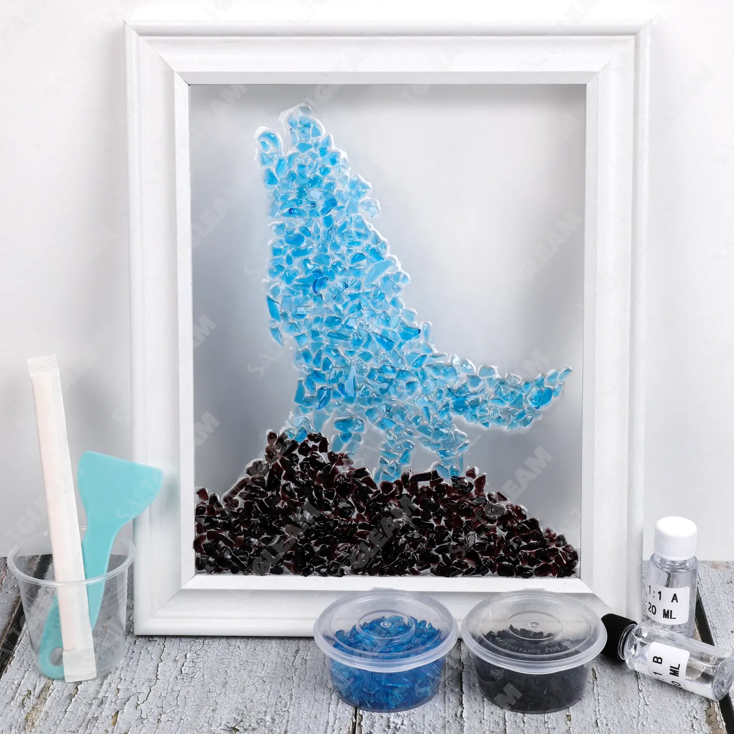 Wolf Sea Glass Art Kit