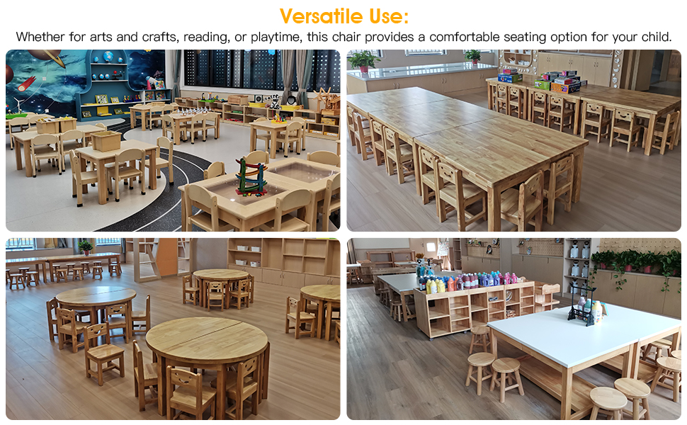 rubber wood chair children kids chair seat set kindergarten primary school toddler seat