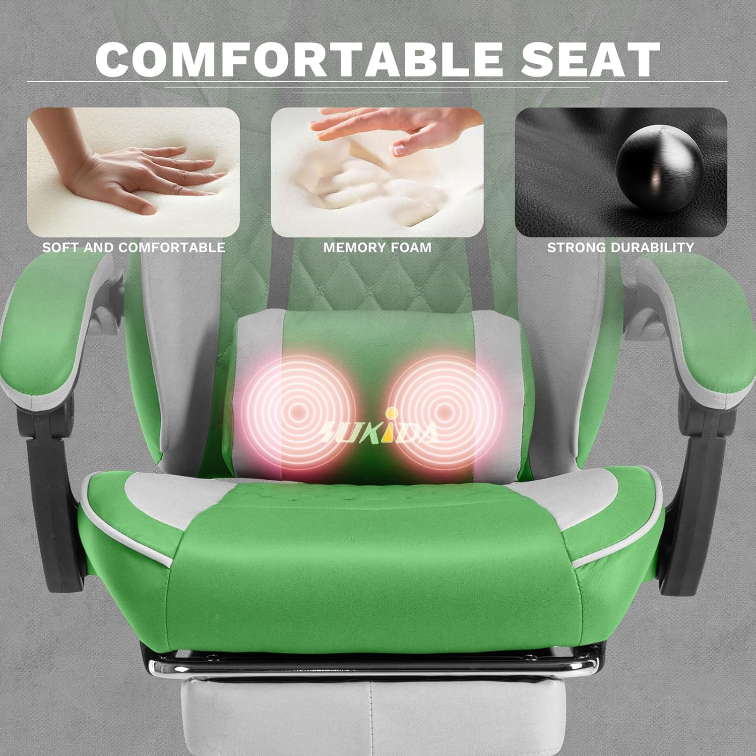 Video Chairs Gaming Chair Adults Massage Swivel Height Adjustable Headrest