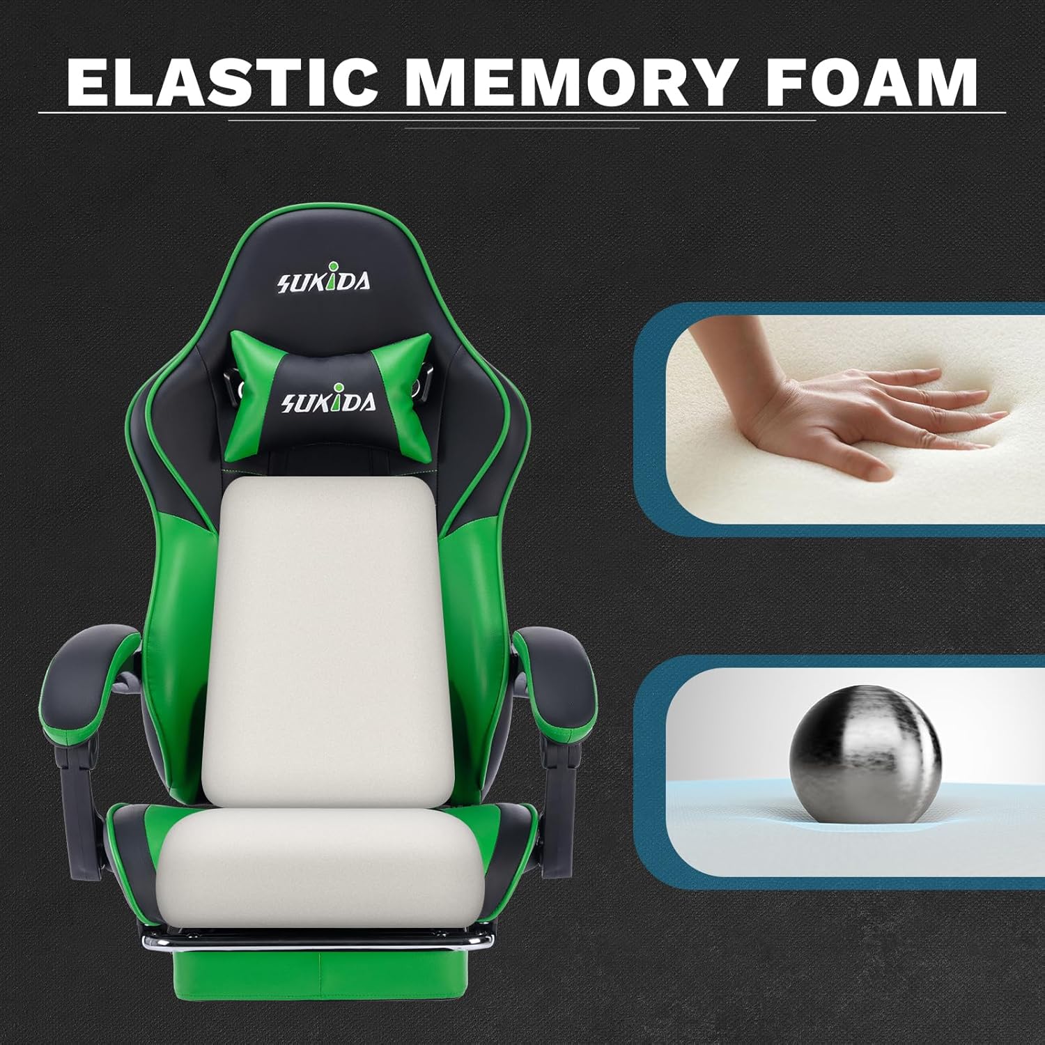 Video Chairs Gaming Chair Adults Massage Swivel Height Adjustable Headrest