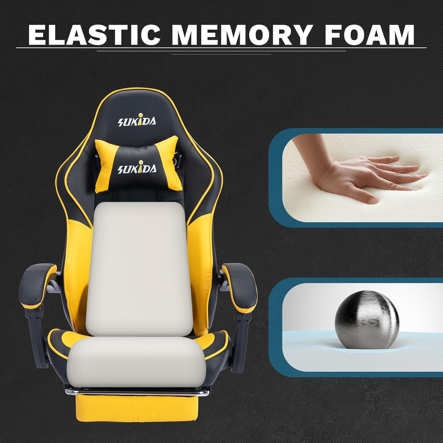 Video Chairs Gaming Chair Adults Massage Swivel Height Adjustable Headrest
