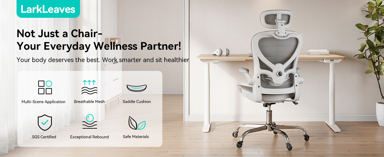 LarkLeaves Office Chair with Flip Up Arms