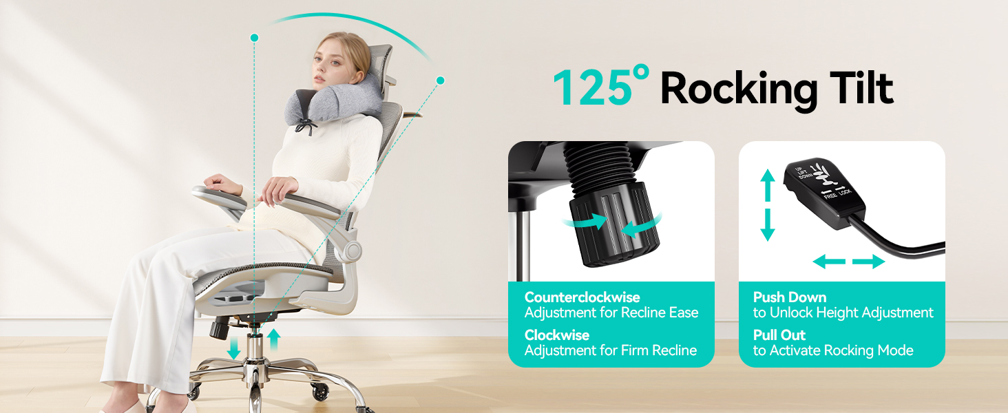 LarkLeaves Office Chair with Flip Up Arms