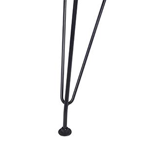 GIA Contemporary Armless Dining Chair with Black Metal Legs