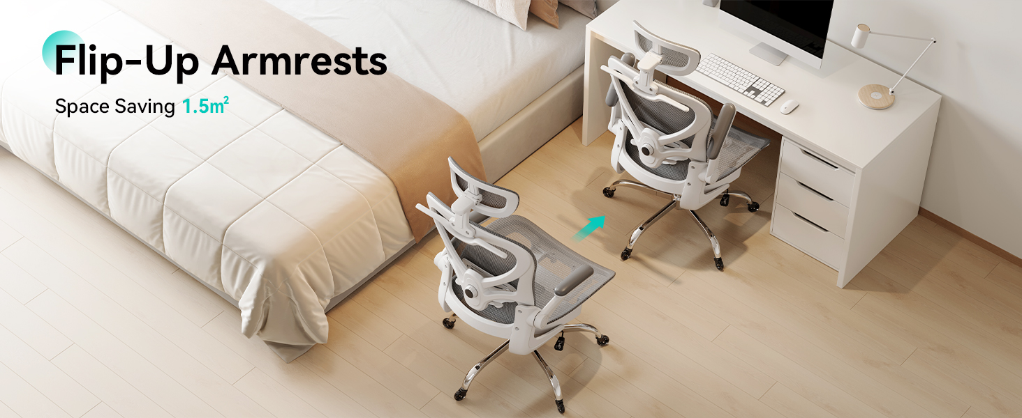 LarkLeaves Office Chair with Flip Up Arms