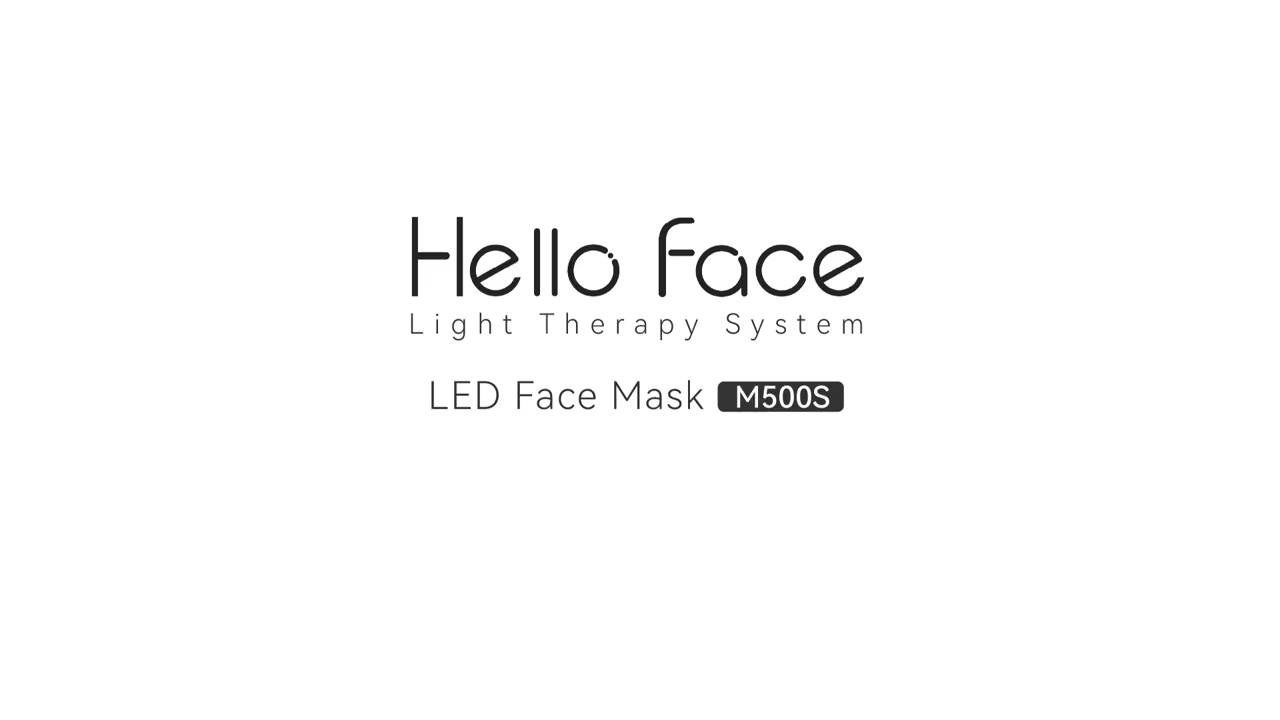 HelloFace Red Light Therapy Face Mask At Home, 4 Modes Red & Blue Red Light Mask Portable Anti-Aging LED Face Mask 