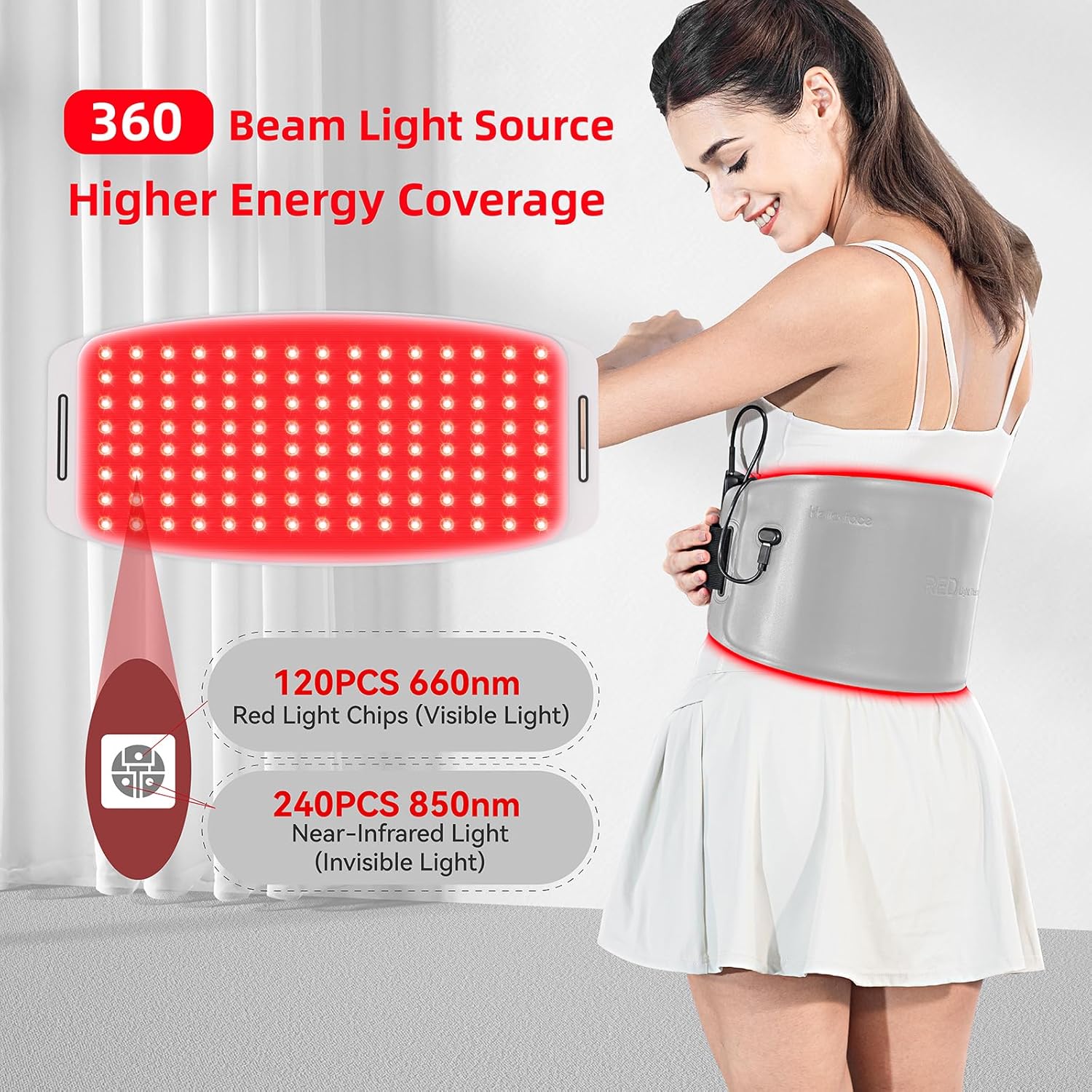 Red Light Therapy for Face and Body, 4 Modes Red Infrared Light Therapy Lamp with Stand Led 660nm Red Light-Therapy& 850nm Infrared Light Device for Body
