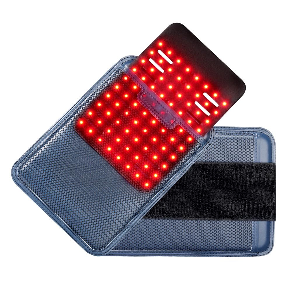 Red Light Therapy Belt for Body, 3 in 1 Detachable Red Light Therapy Pad with 3000mAh Battery, Pulse & Timer, Portable 660nm & 850nm Home Therapy Wrap for HIPS Pain Relief Muscle Recovery