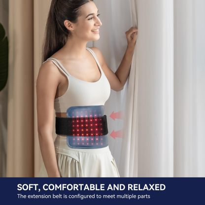 Red Light Therapy Belt for Body, 3 in 1 Detachable Red Light Therapy Pad with 3000mAh Battery, Pulse & Timer, Portable 660nm & 850nm Home Therapy Wrap for HIPS Pain Relief Muscle Recovery