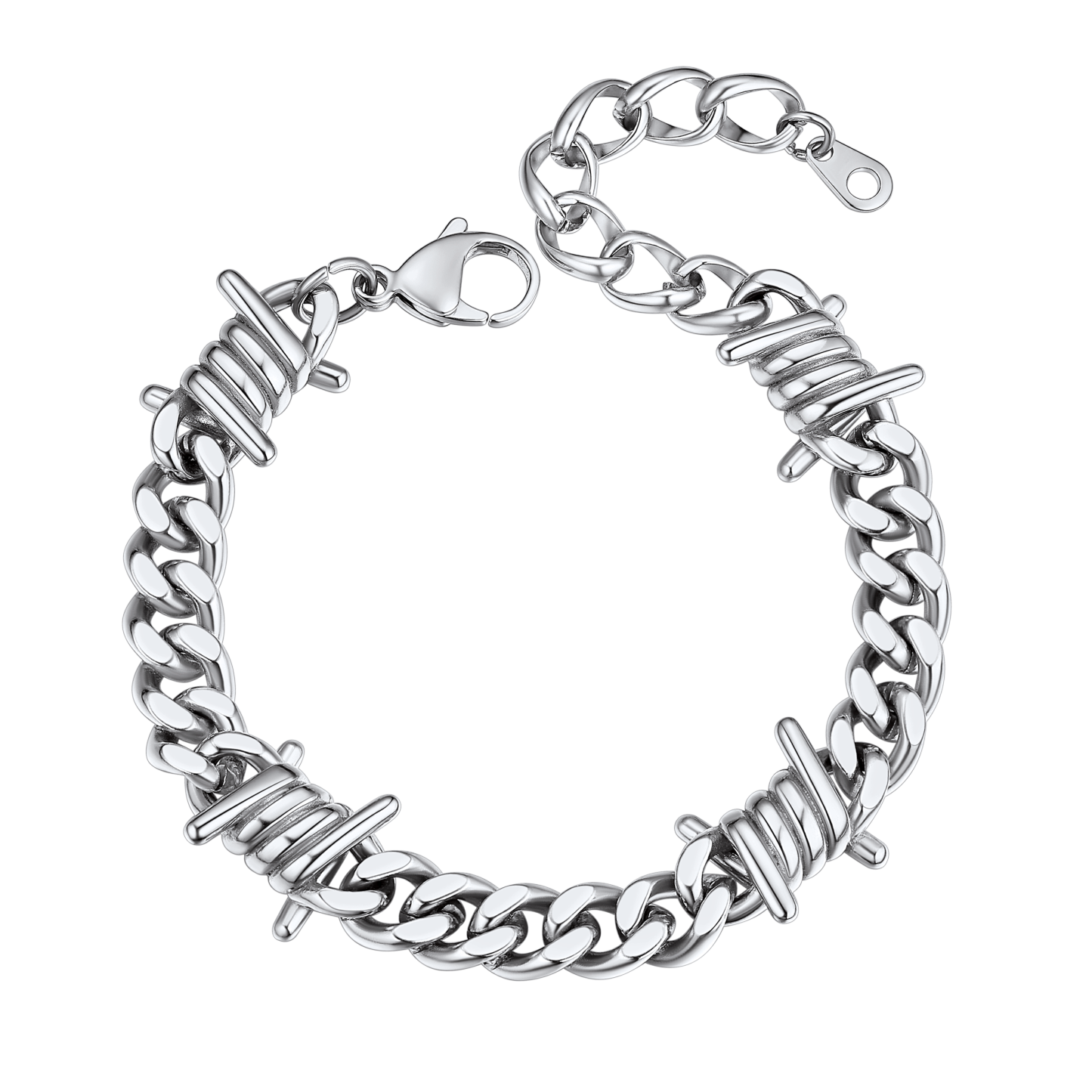 Stainless Steel Barbed Wire Bracelet
