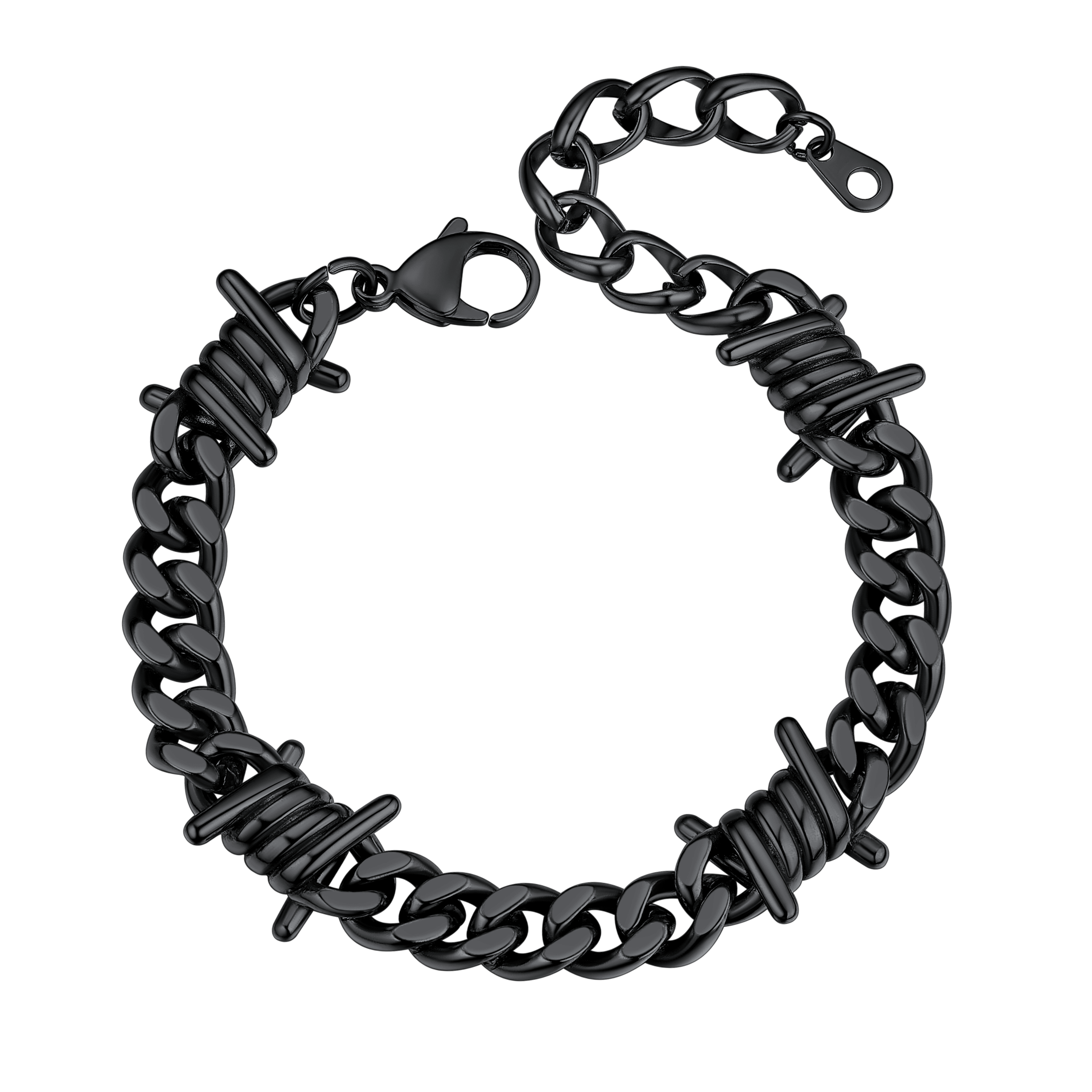 Barbed Wire Bracelet - Stainless Steel Gothic Punk Chain