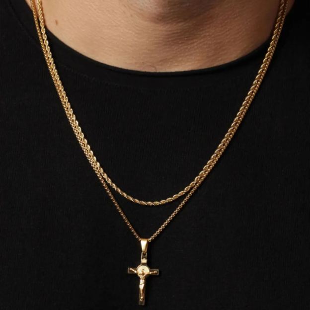 Twisted Rope Chain Necklace-18K Gold Plated