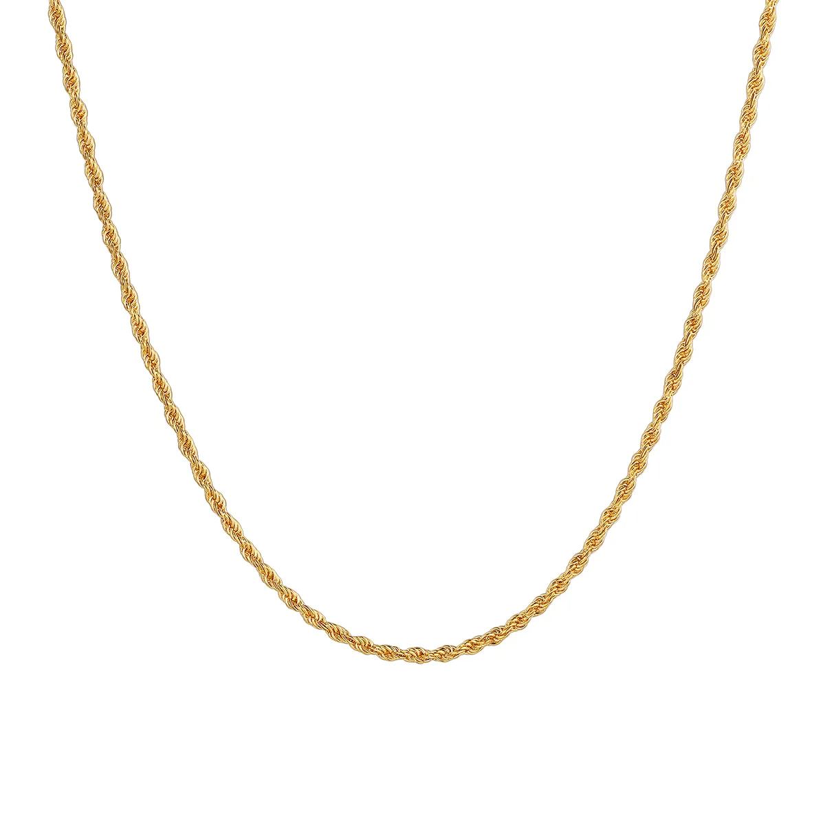 2mm Black Rope Chain for Men