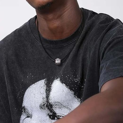 Stainless Steel Baseball Necklace