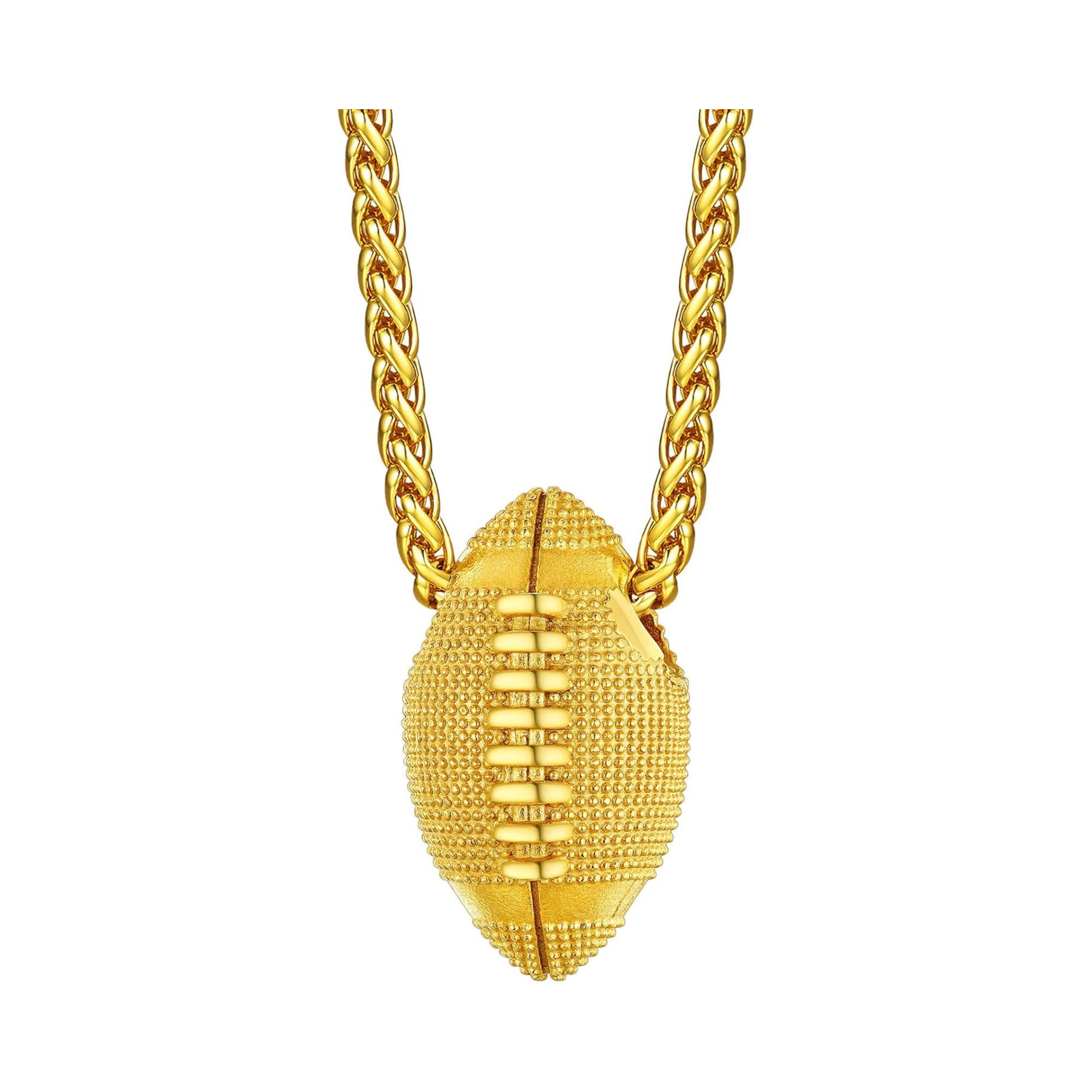 18K Gold Plated Rugby Ball Pendants Sprots Necklace