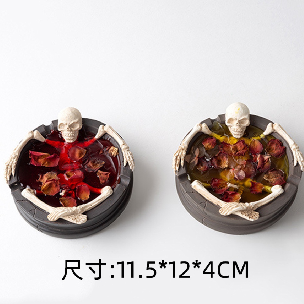 Halloween Bloody Skeleton Scented Candle – Rose Aroma Horror Bath Decor, Spooky Creative Gift for Home & Table