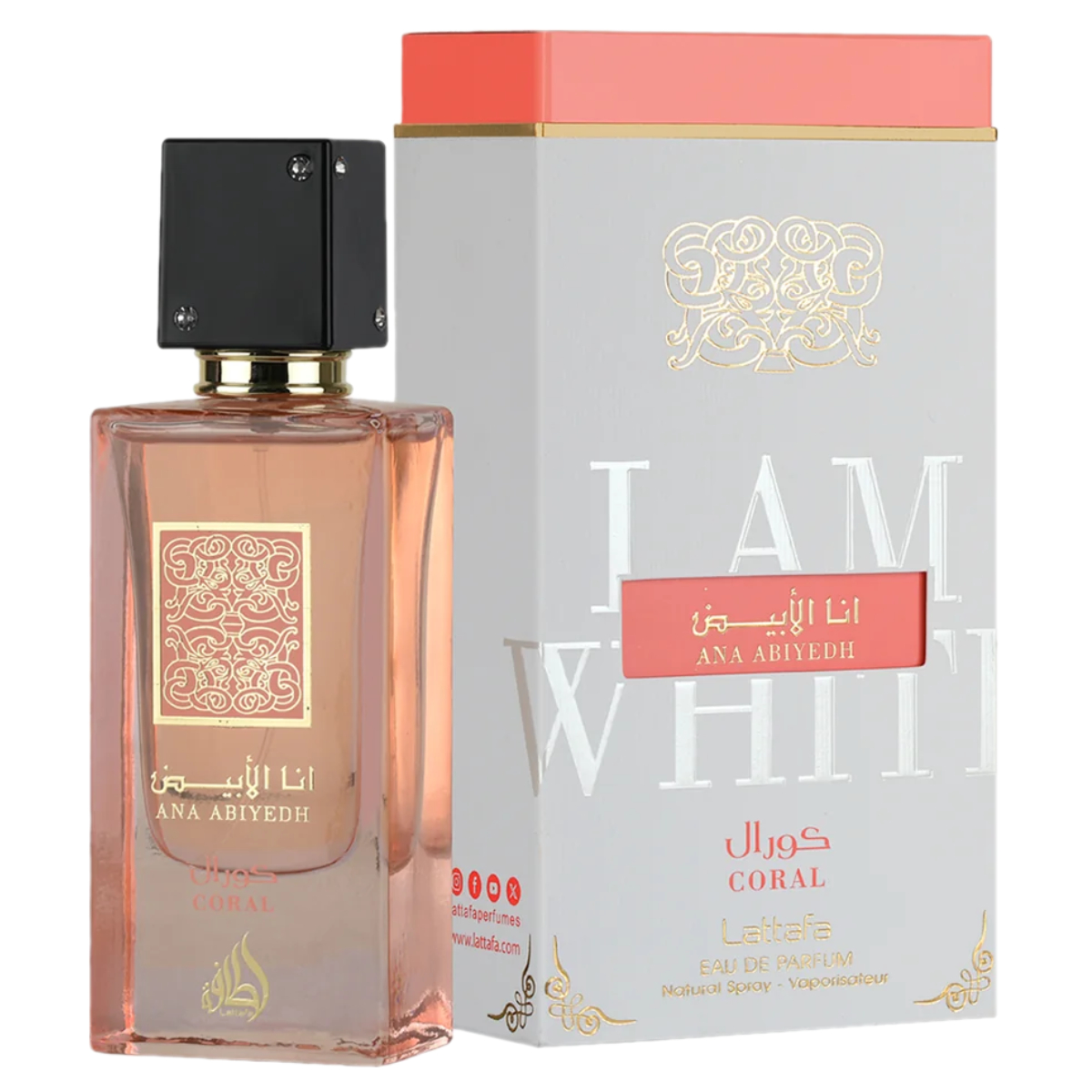 Lattafa Ana Abiyedh Coral– Eau de Parfum – Unisex - 60ml
