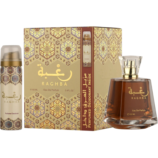 Lattafa Raghba Set– Eau de Parfum – 100ml + 50ml DEO SPRAY