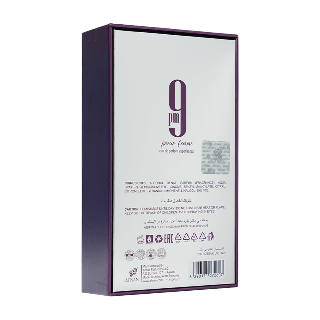 AFNAN 9PM Pour Femme – Eau de Parfum – 100ml