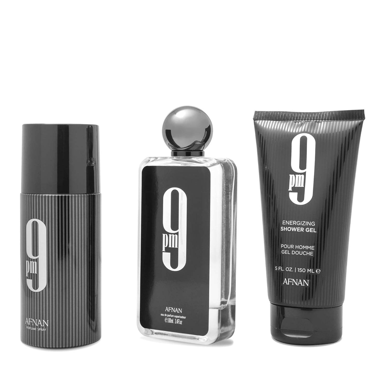 Afnan 9PM Geschenkset – Eau de Parfum – 100ml EDP + 150ml Shower Gel + 150ml Deo