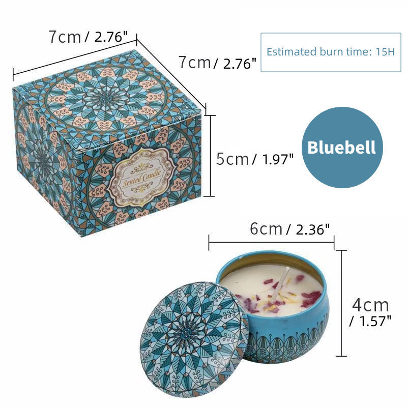 Aromatherapy Soy Wax Candle With Dry Flowers, Wedding Favors, Eternal Flower Fragrance, Plant Essential Oil Incense Candle