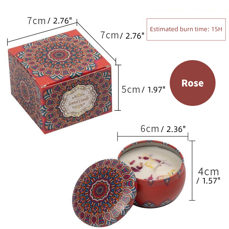 Aromatherapy Soy Wax Candle With Dry Flowers, Wedding Favors, Eternal Flower Fragrance, Plant Essential Oil Incense Candle