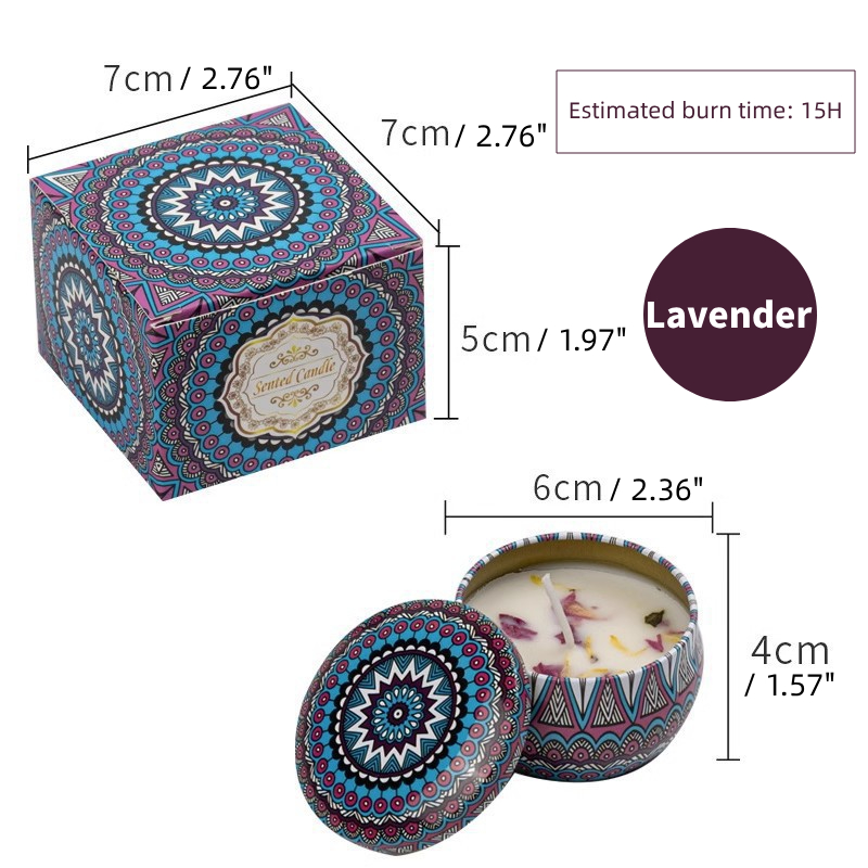 Aromatherapy Soy Wax Candle With Dry Flowers, Wedding Favors, Eternal Flower Fragrance, Plant Essential Oil Incense Candle