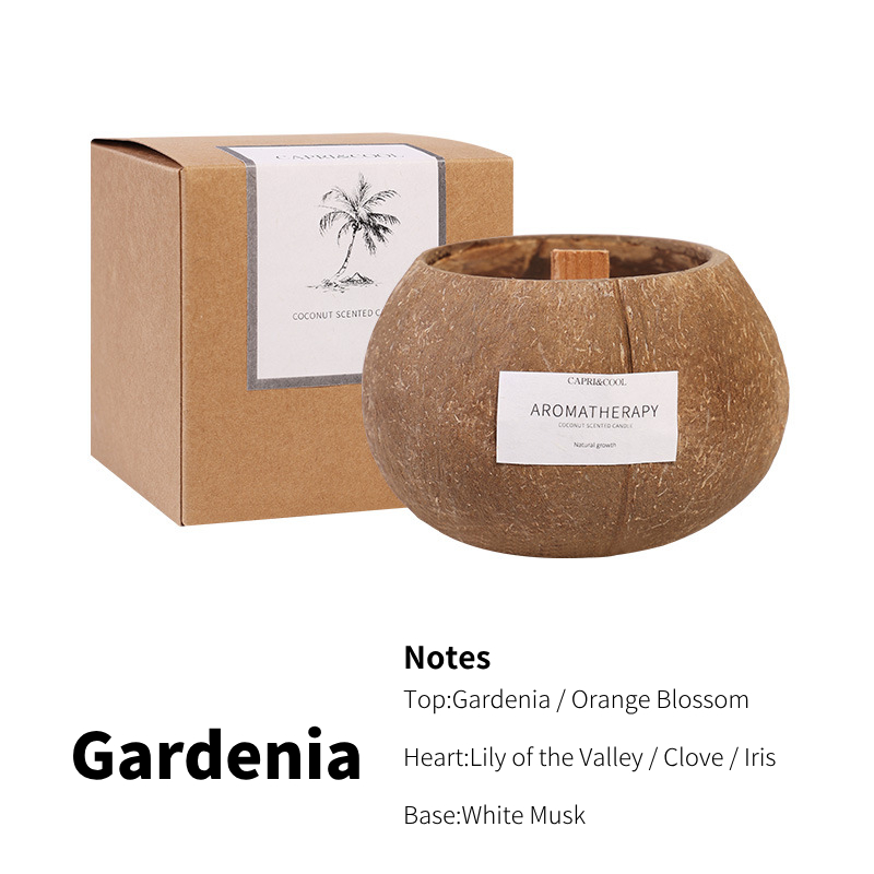 Artisanal Coconut Shell Aromatherapy Candle – Premium Eco-Friendly Scented Candle for Cozy Bedroom, Unique Gifts & Luxurious Ambiance