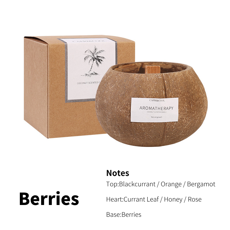 Artisanal Coconut Shell Aromatherapy Candle – Premium Eco-Friendly Scented Candle for Cozy Bedroom, Unique Gifts & Luxurious Ambiance