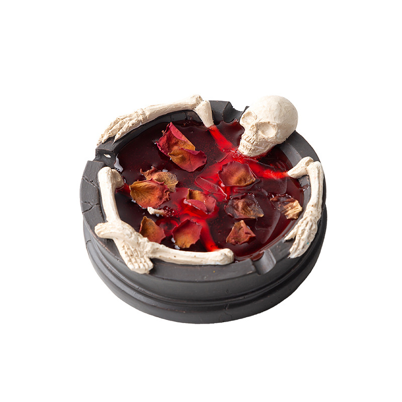 Halloween Bloody Skeleton Scented Candle – Rose Aroma Horror Bath Decor, Spooky Creative Gift for Home & Table