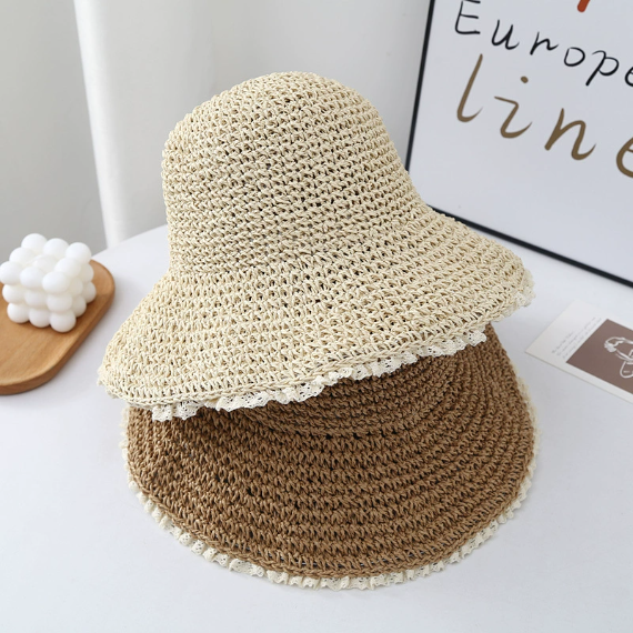 Hand-woven straw sun hat