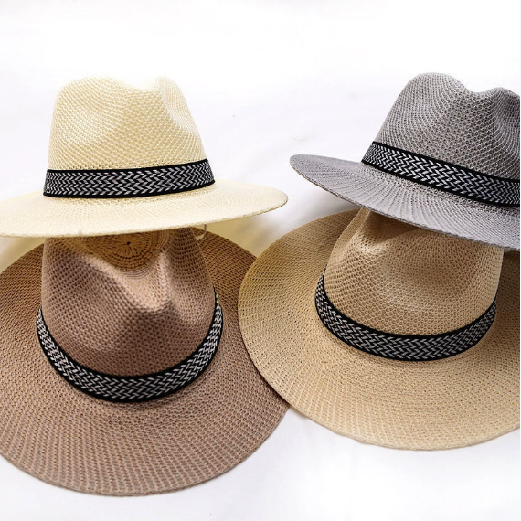 Summer men's woven sun hat