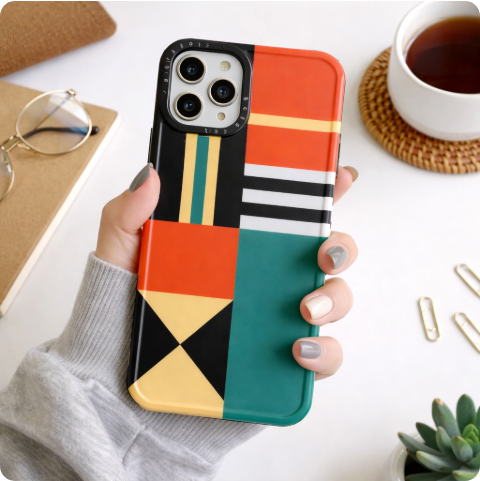 🔶Geometric style phone case