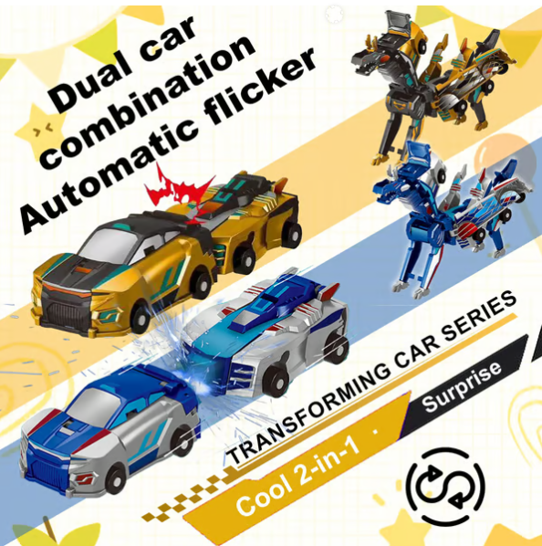 🦖Dinosaur Car Toys Magnetic cars transform into dinosaurs!