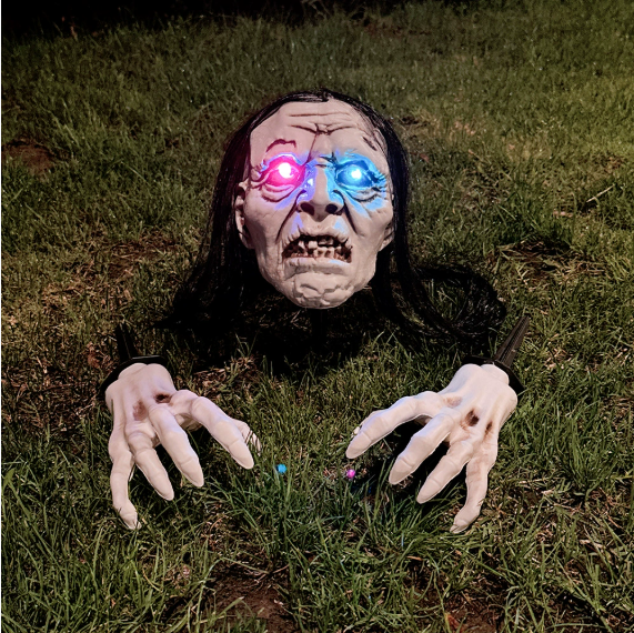 Halloween glowing skull