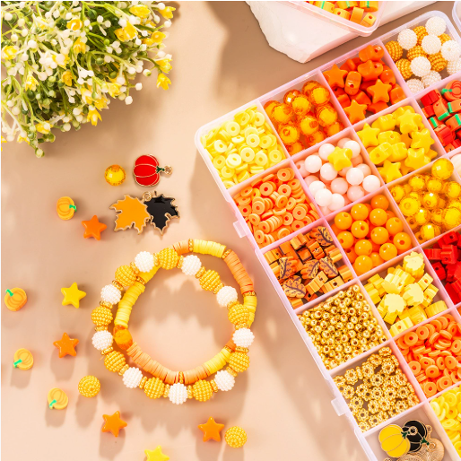 Thanksgiving Soft Clay Sheet Set Pumpkin Beads Maple Leaf Bead DIY Accessories