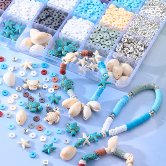 Soft clay sheet set, ocean beach series bracelet necklace accessories DIY